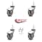 Service Caster 3 Inch Bright Chrome Hooded Polyurethane 5/16 Inch Grip Neck Stem Casters, 4PK SCC-GN03S310-PPUBD-BC-4 - alternate 2